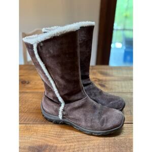 Patagonia Womens Polartec Primaloft Lugano Brown Velvet Winter Boots Size 9.5